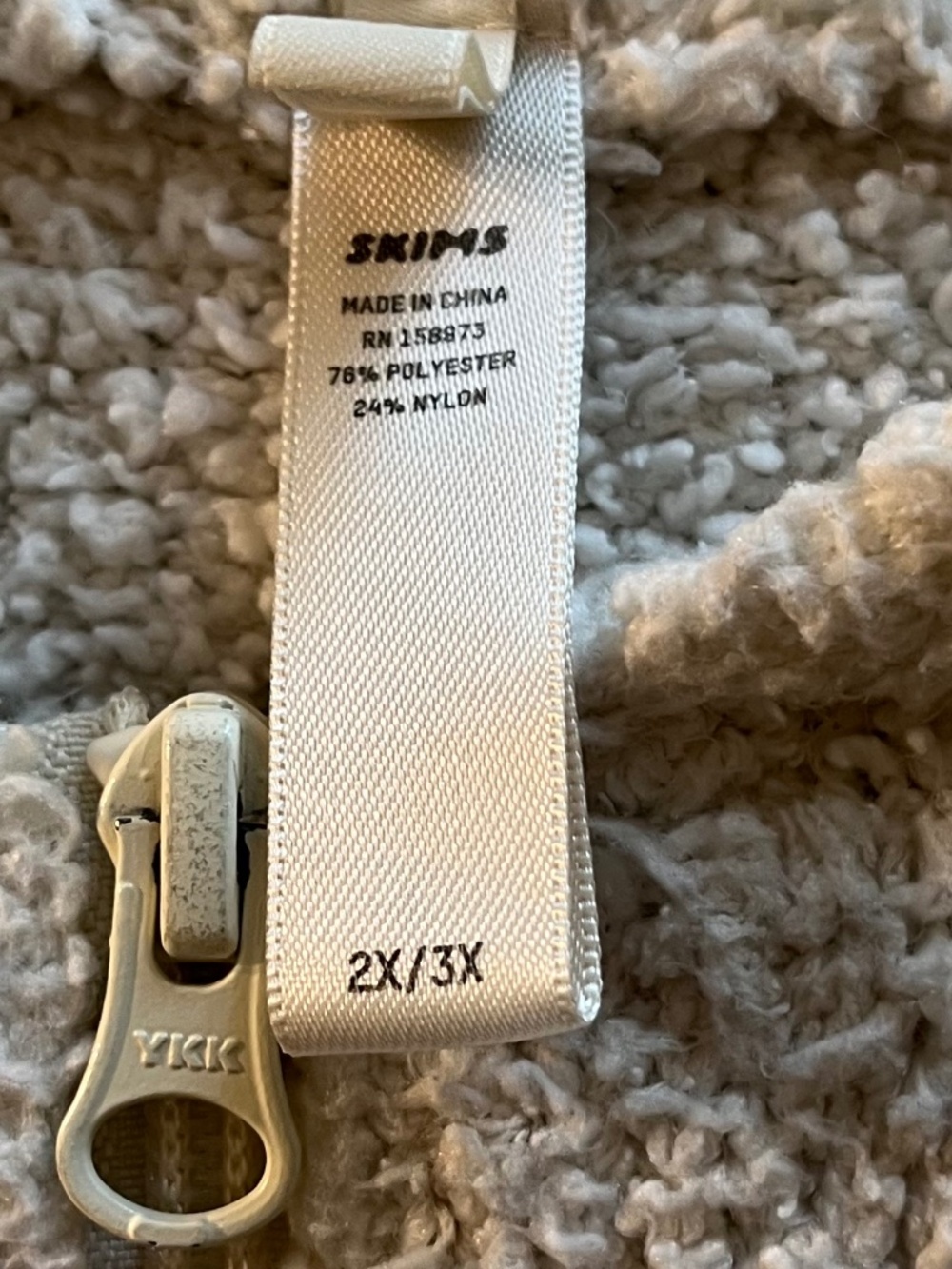 SKIMS Cozy Knit 2-Piece Set Smoke Pale Gray Zip-Up Hoodie & Joggers 2X/3X - Picture 9 of 10
